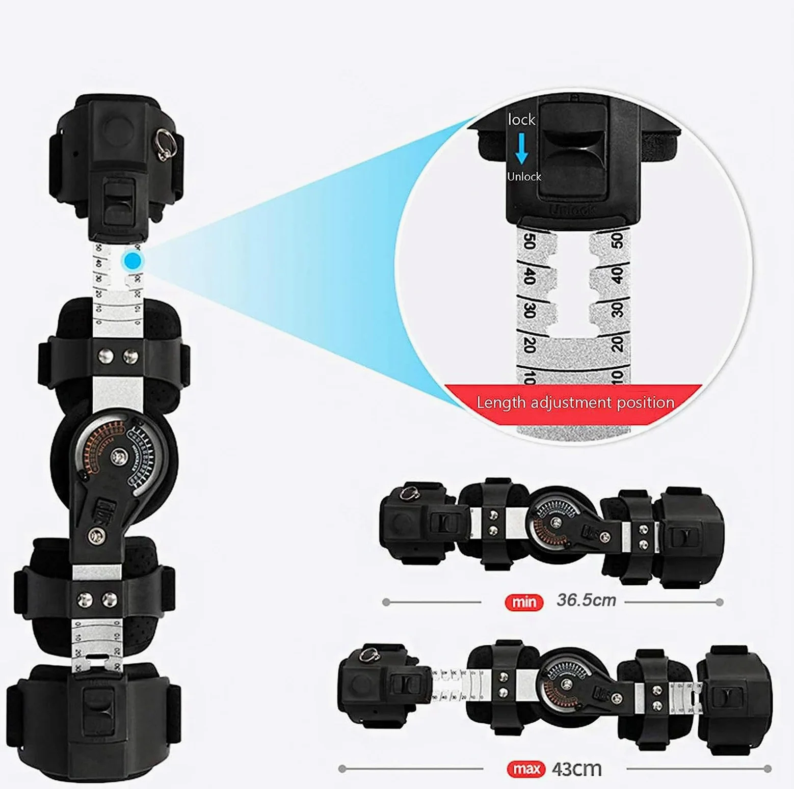 orteza łokcia, Regulowany stabilizator łokcia po operacji, łagodzący ból i zapalenie ścięgna w przypadku uwięźnięcia nerwu łokciowego, lewy(Left)