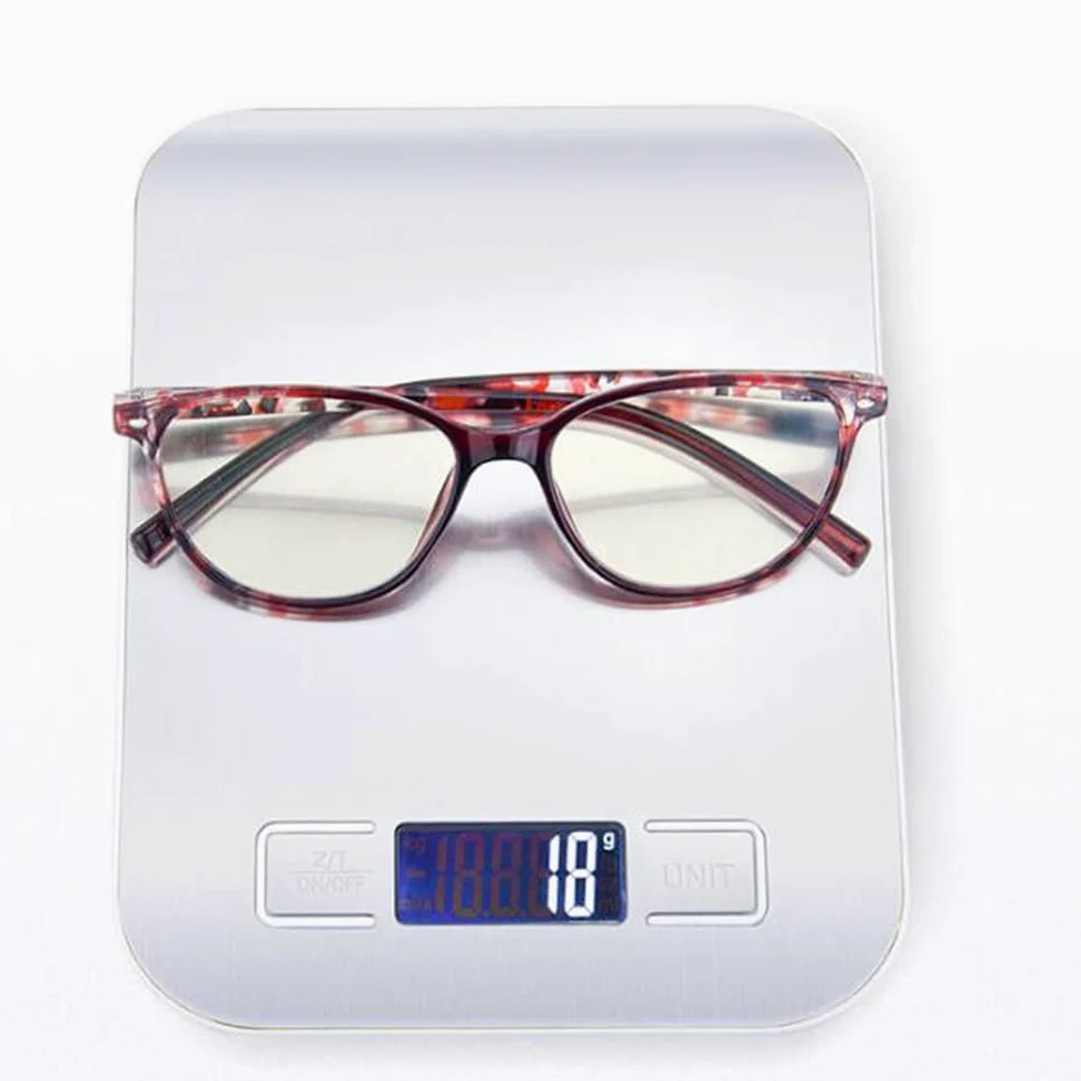 Modne Damskie Okulary Do Czytania Z Blokowaniem Niebieskiego Światła, Lekkie Okulary Do Czytania Tr90 Sphinge, Czerwony Nadruk/3.5