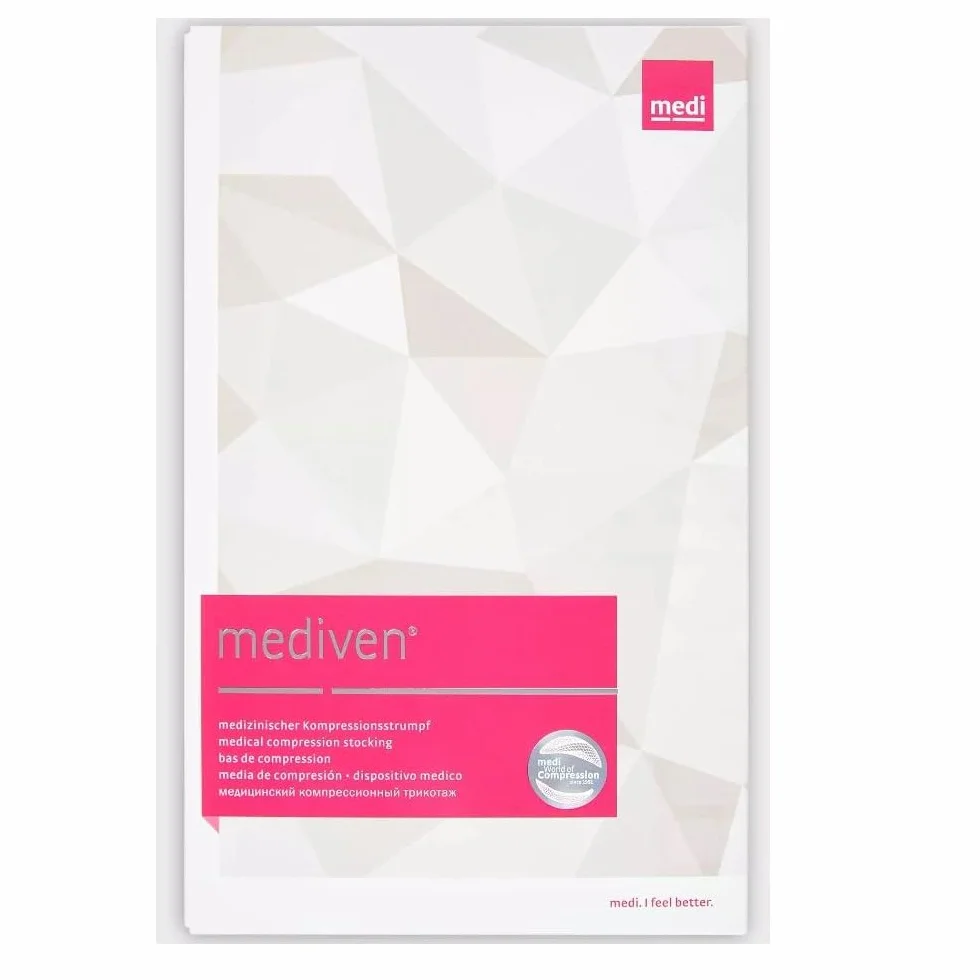 medi mediven elegance - 0258501 damskie pończochy uciskowe z otwartymi koronkami | CCL2 | szeroka taśma klejąca z wypustkami | czarne | rozm. I krótkie