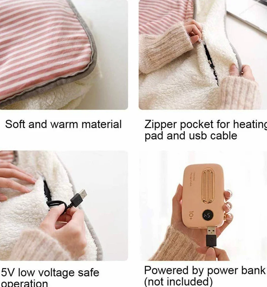 Heatg USB Drkg Heatg koc koc elektryczny zmywalna flanelowa na kolano bezprzewodowy koc podgrzewany szal Wter little surprise