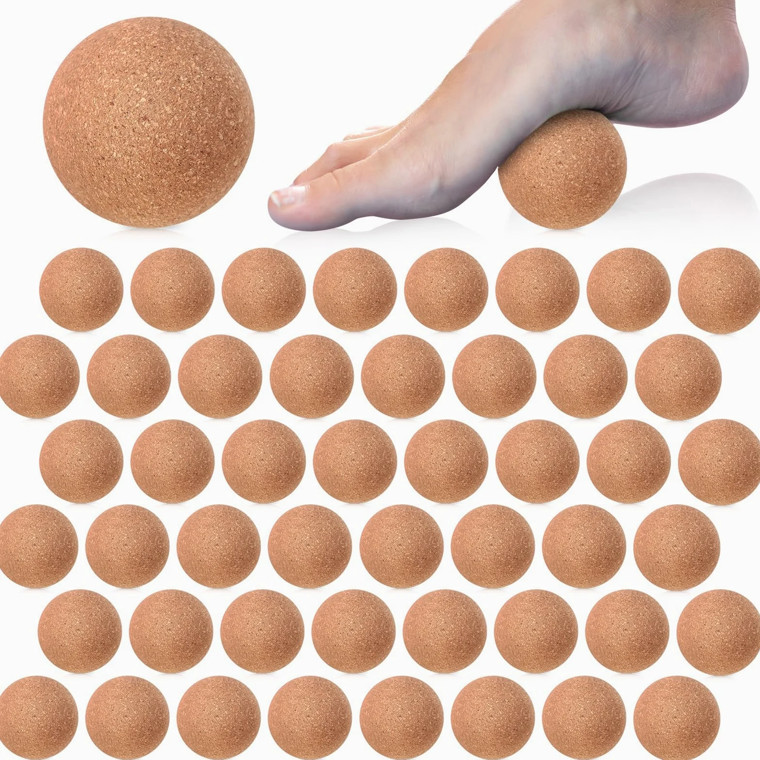 Seenelling Kulka do masażu korka, 5 cm, solidna, twarda, mięśniowo-powięziowa, do terapii bólu pleców, stóp, szyi, przenośne narzędzie do uwalniania mięśni tkanek do domu, biura, podróży