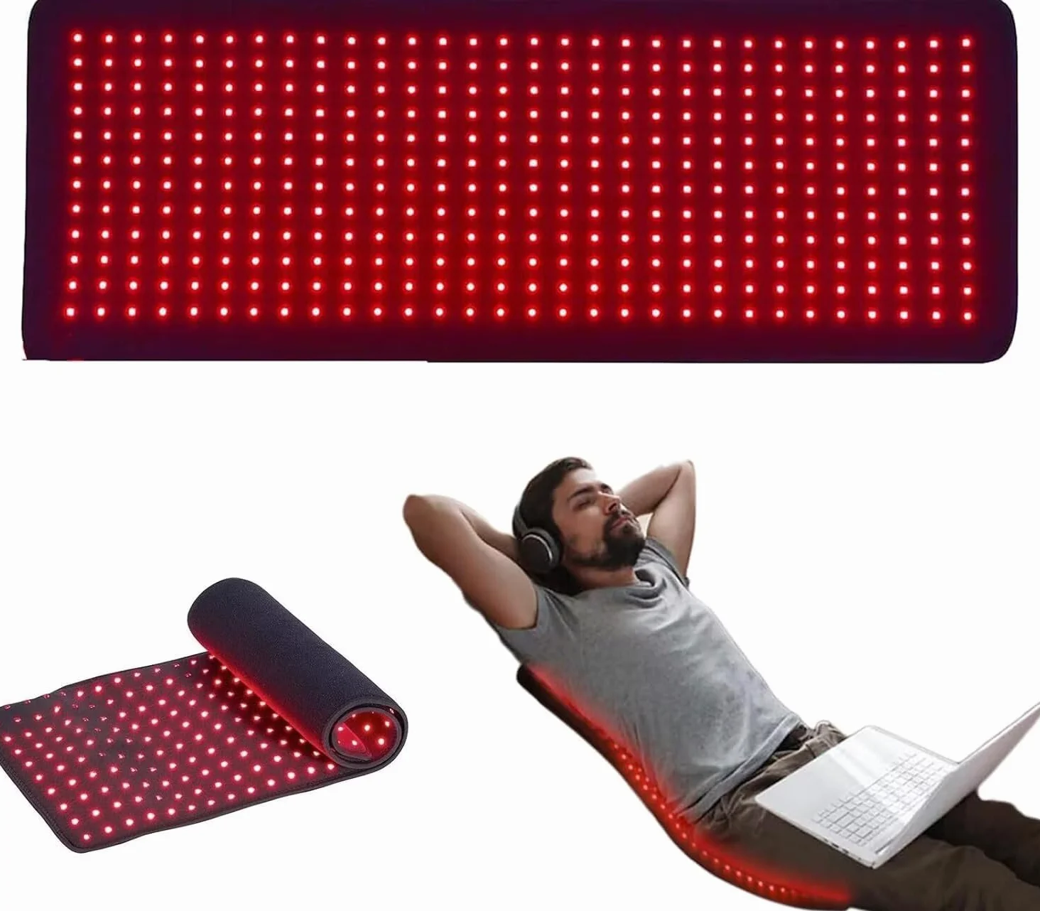 Czerwony dywan światła – LEDs 660nm & 850nm, duża podkładka, wysoka jakość