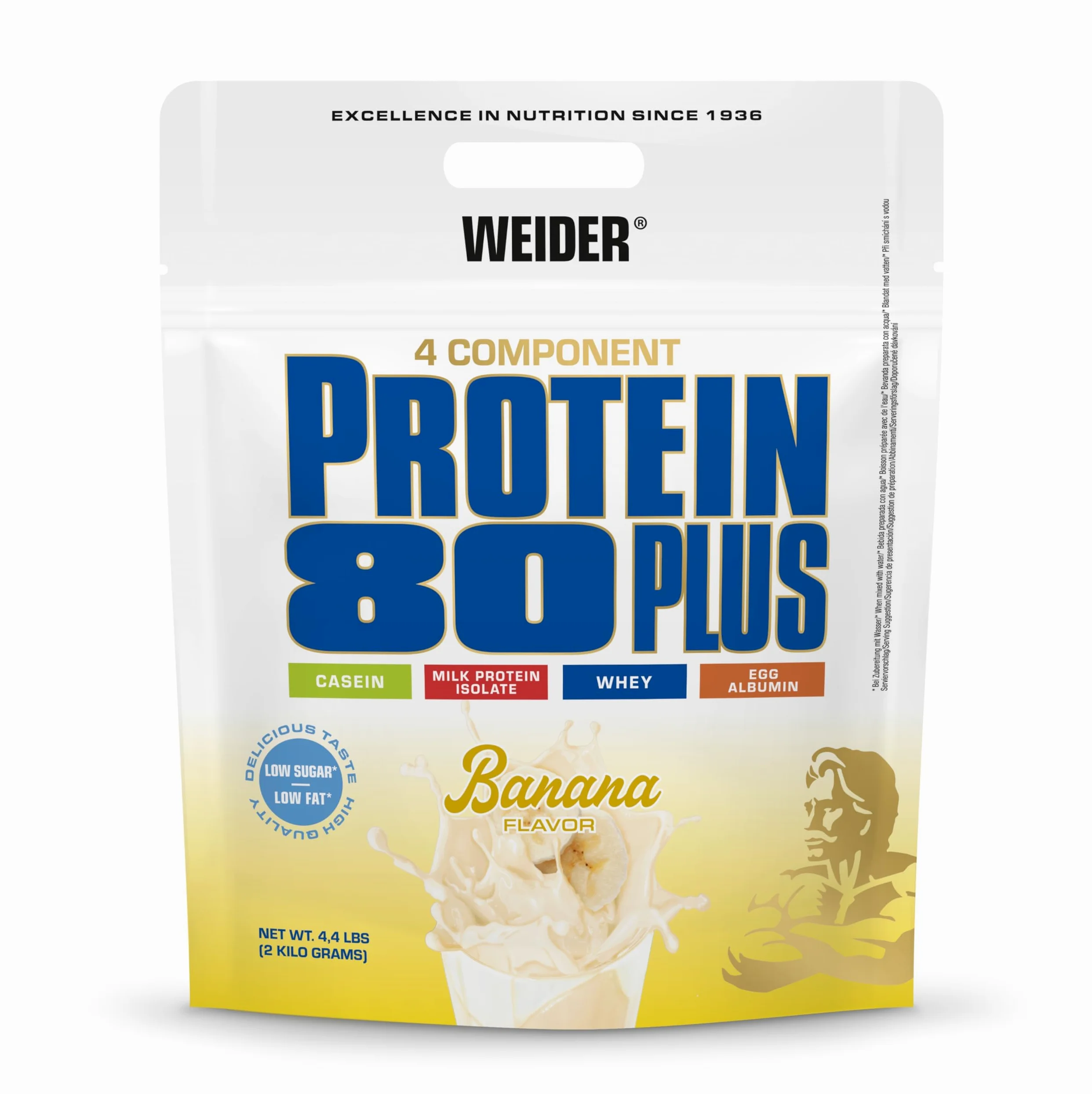 Weider Protein 80 Plus (2000g) Banana - Białka - Mieszanka białek