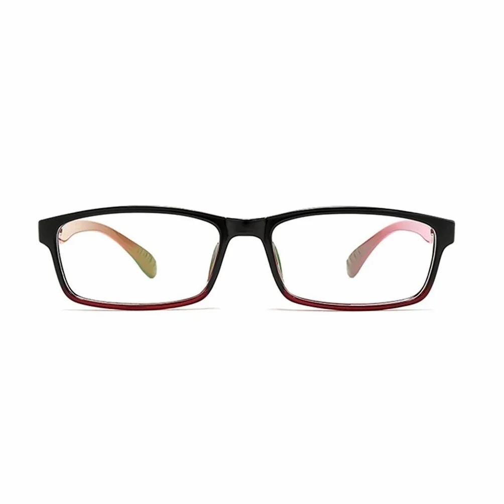 Przeciwpromieniowe okulary do czytania, antyodblaskowe, komputerowe okulary do czytania, lekka waga zmęczenia oczu, blokowanie światła niebieskiego, zawias sprężynowy, okulary (kolor: Czerwony, rozmiar: 2,0)