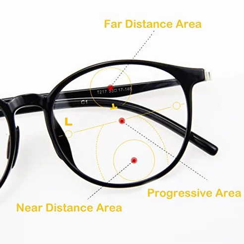 Damskie progresywne wieloogniskowe okulary do czytania, fotochromowe okulary przeciwsłoneczne na zewnątrz, duże okrągłe czytniki TR90 (kolor: różowy, rozmiar: 3,0 x)