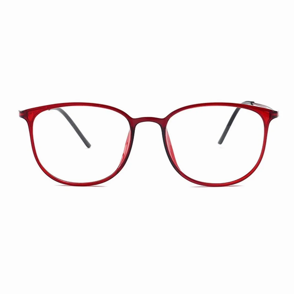 Okulary do czytania blokujące niebieskie światło 2.0, duże okulary do czytania w pełnej ramce, przezroczyste soczewki, okulary, moda damska, niebieskie światło, wiosenne okulary z zawiasami (kolor: Czerwony, rozmiar: 3.0)