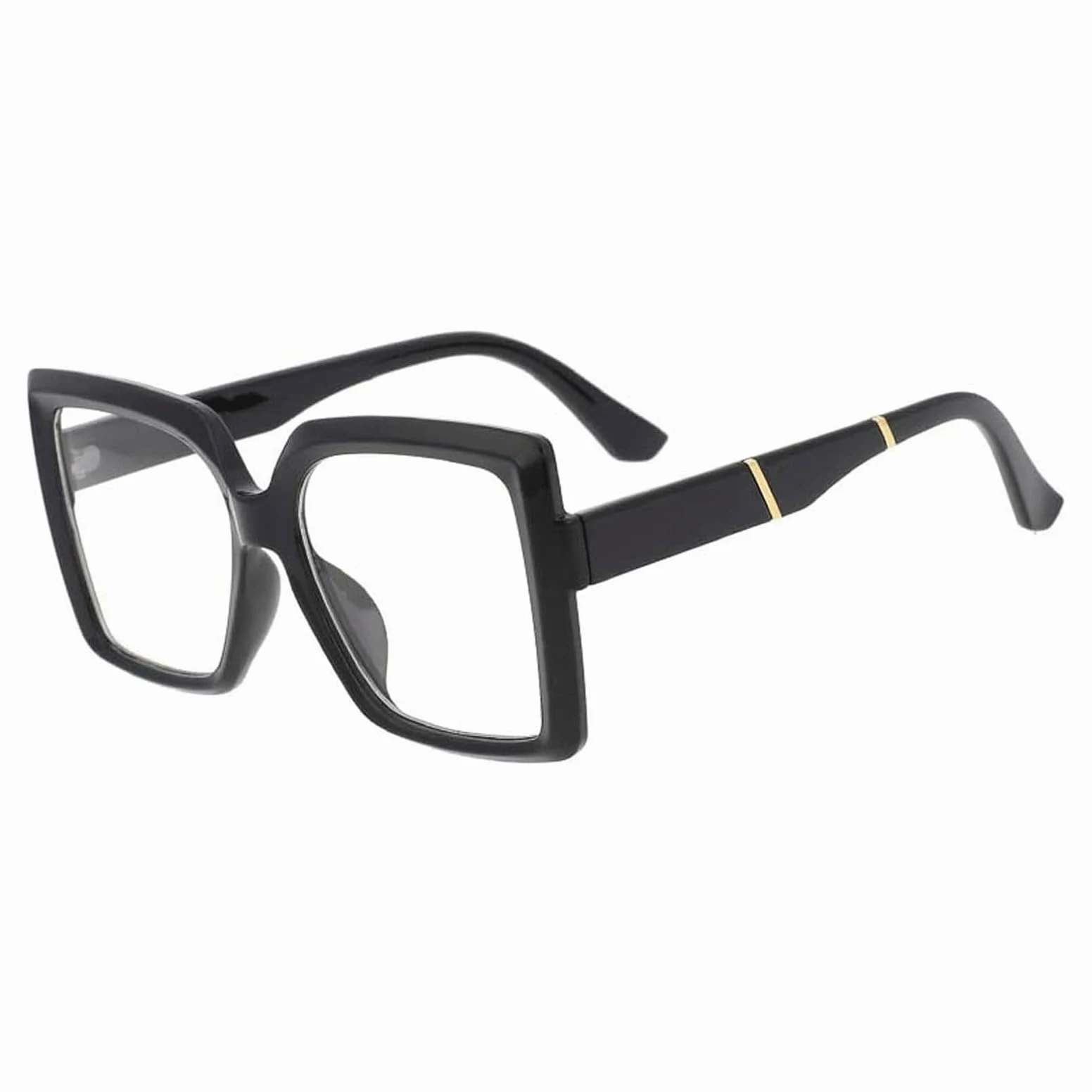 Fajne oprawki okularów, kwadratowe oprawki okularów 142 x 138 mm, bardzo duże oprawki okularów, przyjazne dla środowiska okulary Abs