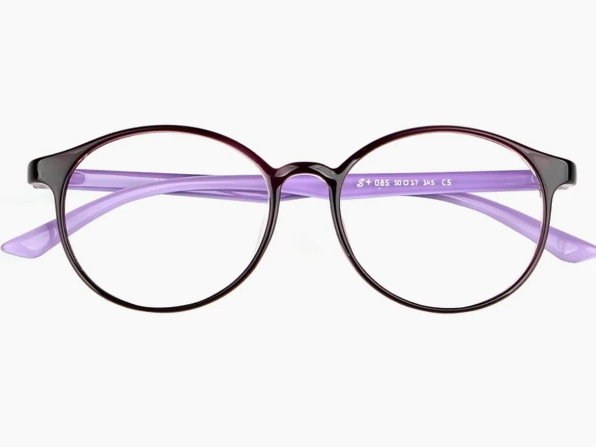 Okrągłe Okulary Do Czytania Dla Kobiet I Mężczyzn, Okulary Do Czytania Z Antyrefleksem, Lekkie Okulary Powiększające/Purple/1.5