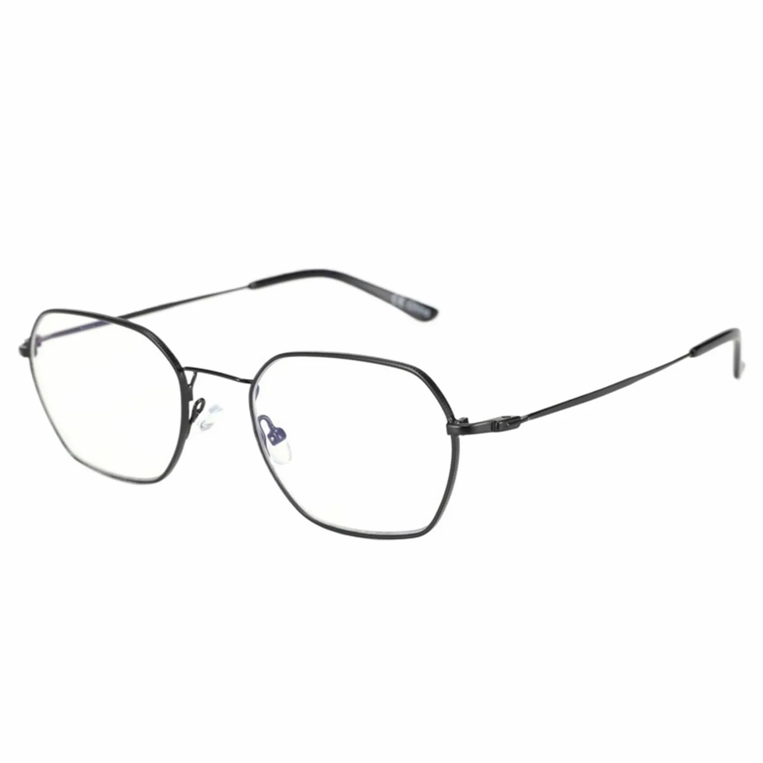 Metalowe okulary komputerowe z filtrem niebieskiego światła męskie sześciokątna oprawka styl biznesowy optyczne okulary krótkowzroczność okulary do gier, 004, Rozmiar Uniwersalny
