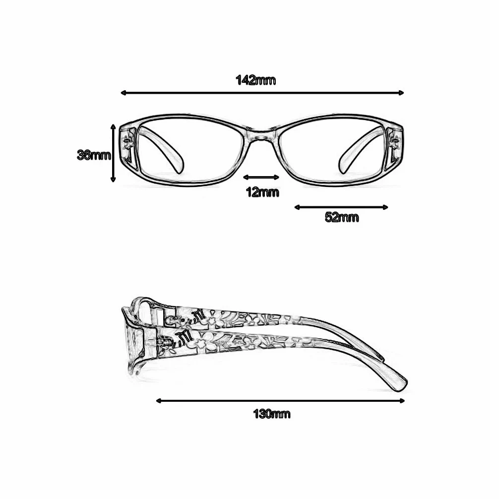 Wygodne damskie okulary do czytania, modne damskie prostokątne oprawki do okularów, okulary blokujące niebieskie światło (3 szt.) (Color : Red, Size : 2.5)