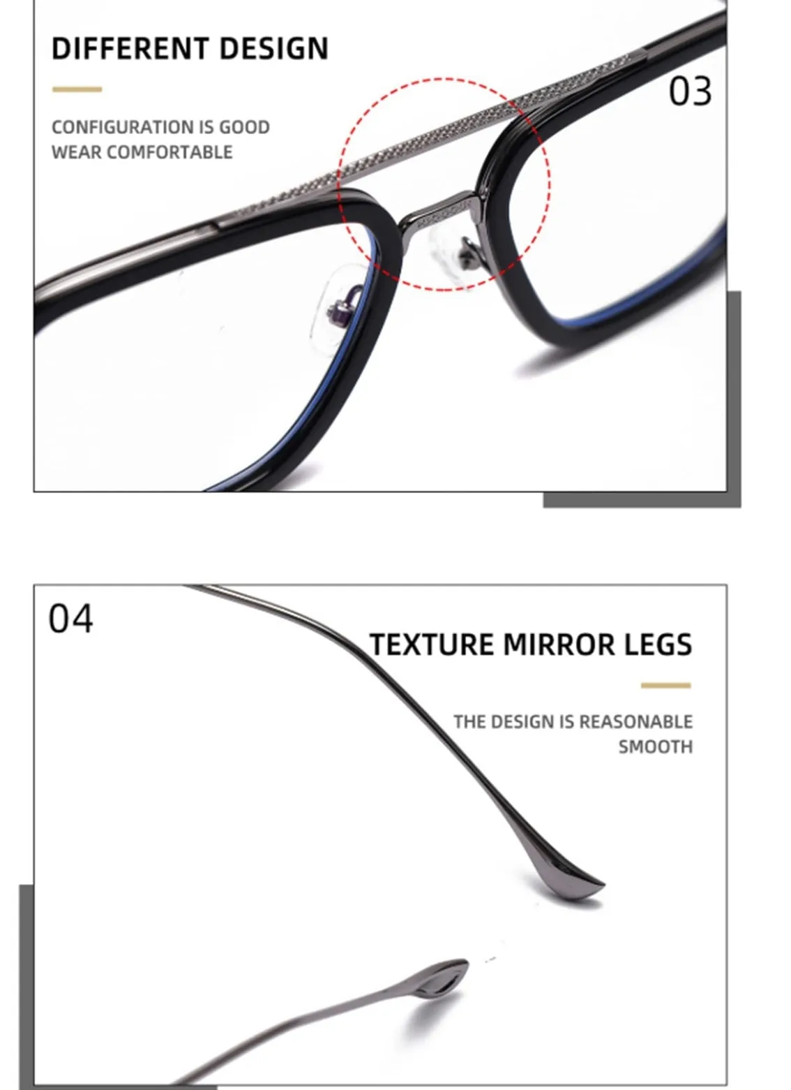 Okulary komputerowe okulary do gier unisex niebieskie światło blokujące okulary męskie metalowe antyniebieskie światło płaskie okulary okulary oprawka anty-niebieskie promienie komputerowe okulary do gier