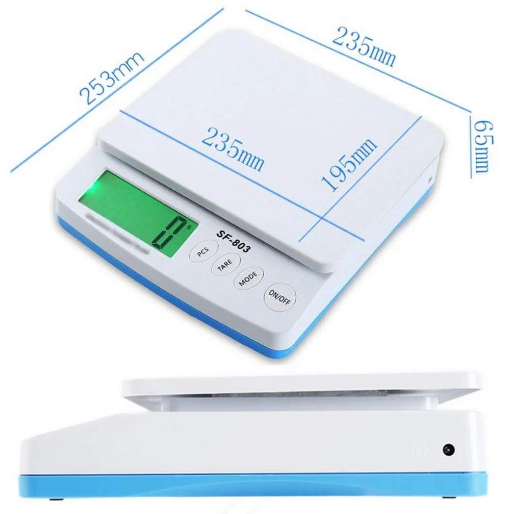 30kg/1g Cyfrowa elektroniczna waga kuchenna Precyzyjna waga do paczek Komercyjna waga platformowa Wielofunkcyjna Gotowanie Pieczenie Ważenie owoców (kolor: czarny) (biały)