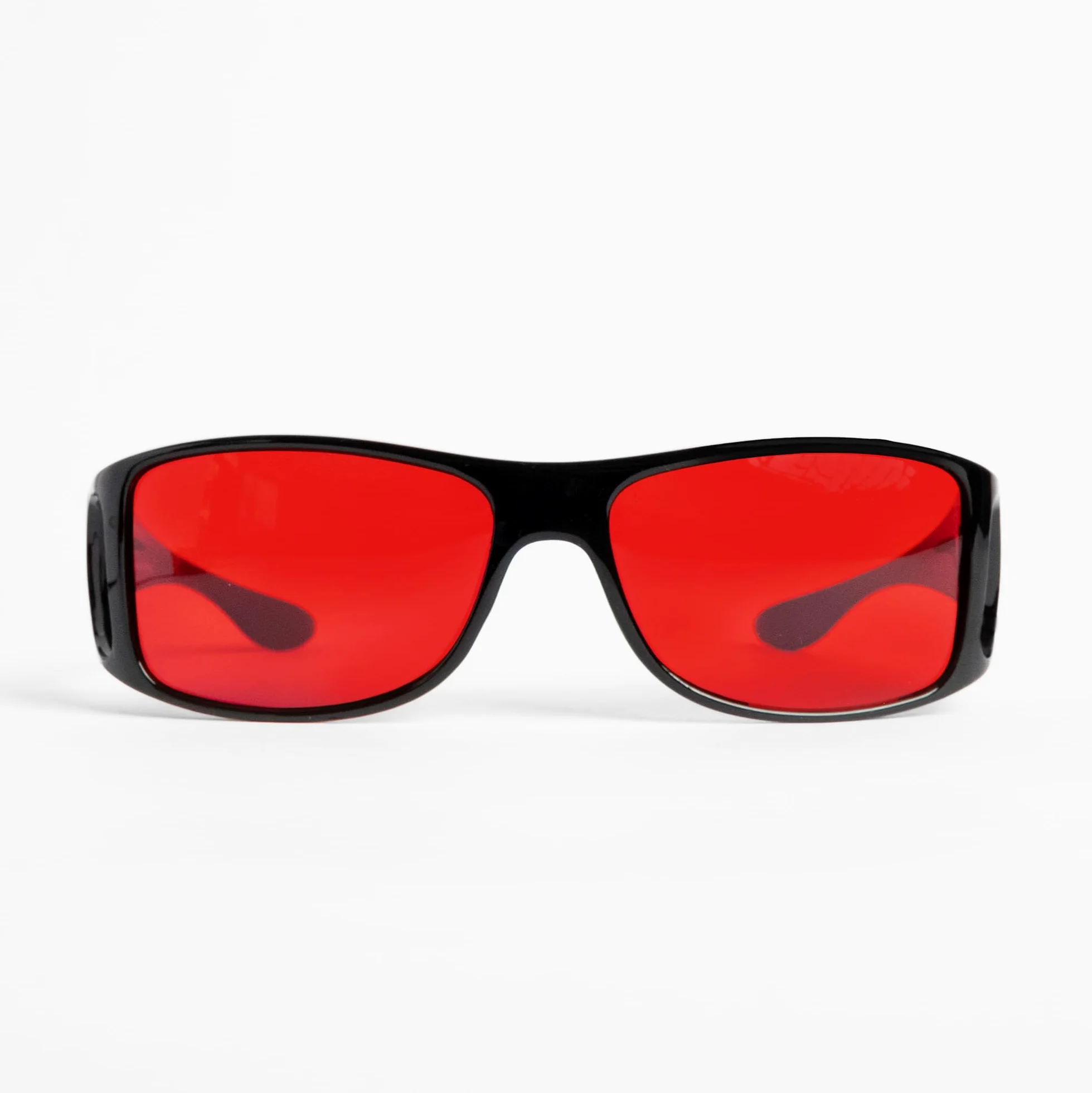 TrueDark Okulary Twilights Fitovers blokujące niebieskie światło w celu zmniejszenia zmęczenia oczu i odblasku UV - dla lepszego snu, dla mężczyzn i kobiet, ekranu komputera, gier, telewizora, telefonu - okulary Fitover marki Dave Asprey, Czerwony, Rozmia