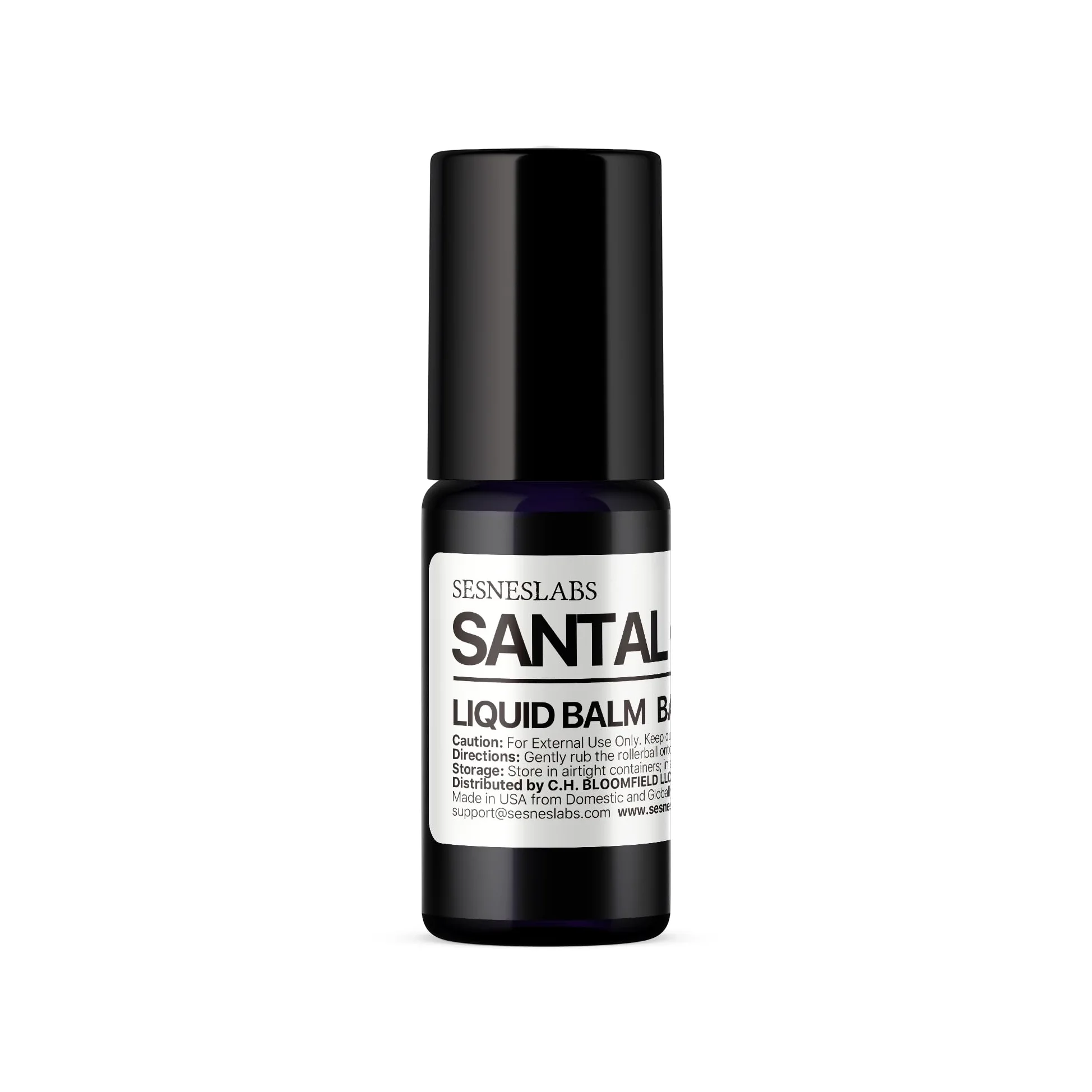 sesneslabs Santal Grass Roll-On Bezalkoholowy marker zapachowy, niszowy zapach, eukaliptus, papirus, kardamon, mieszanka olejków eterycznych z drzewa sandałowego, jednolity zapach dla mężczyzn i