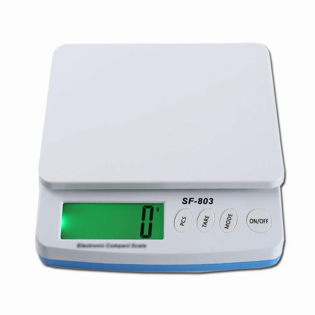 30kg/1g Cyfrowa elektroniczna waga kuchenna Precyzyjna waga do paczek Komercyjna waga platformowa Wielofunkcyjna Gotowanie Pieczenie Ważenie owoców (kolor: czarny) (biały)