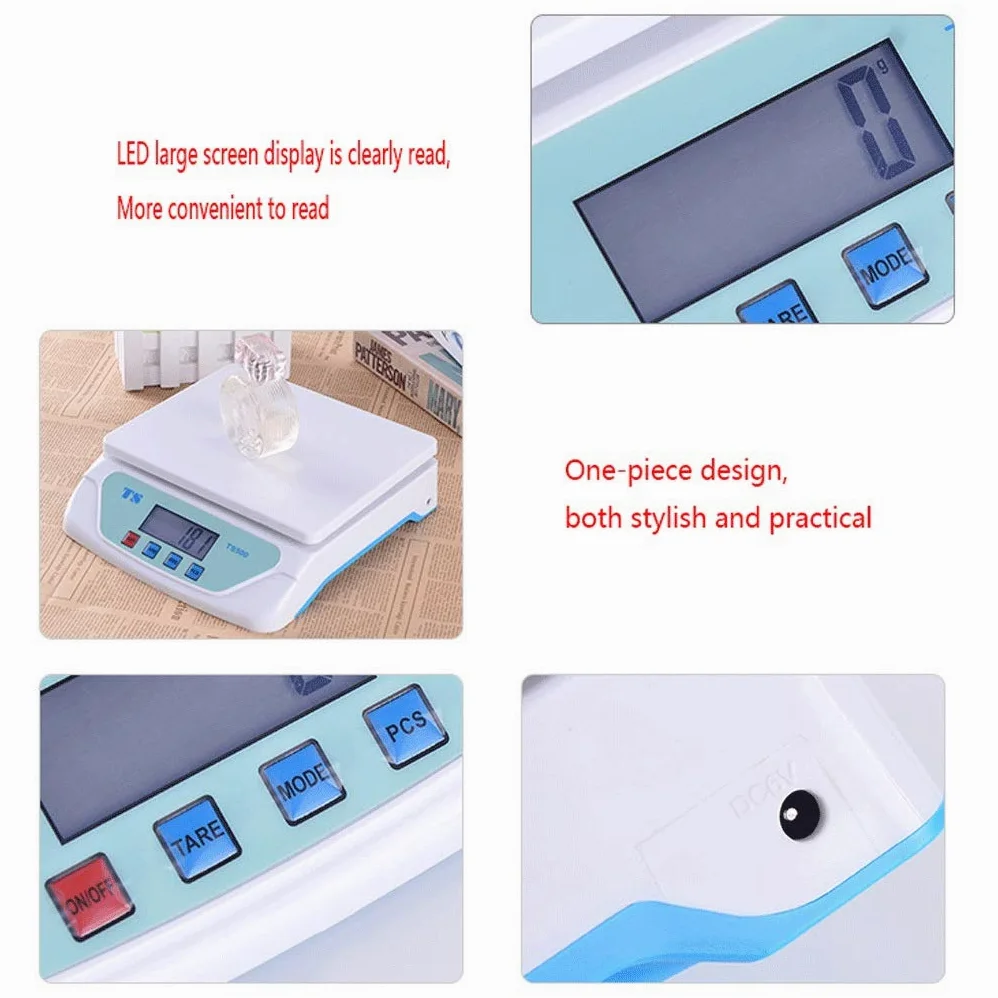 30kg Wagi o wysokiej precyzji do paczek 1g Wagi kuchenne Precyzyjne ważenie do kuchni Ekspresowa dostawa Wagi elektroniczne białe (kolor: biały, rozmiar: 25 kg x 1 g) (biały 25 kg x 1 g)
