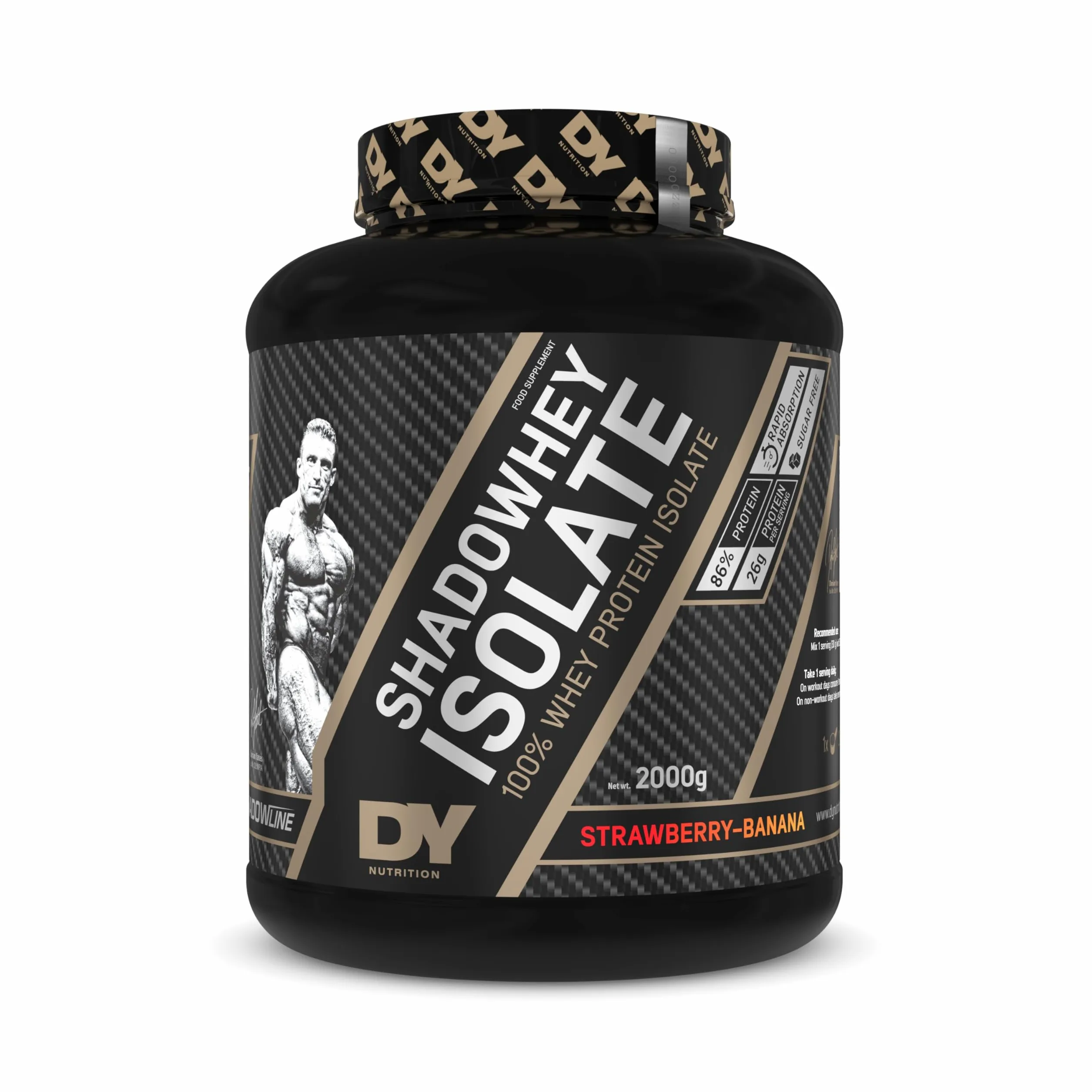 DY Nutrition Shadowhey Isolate (2000g) Strawberry Banana - Białka - Izolat białka serwatkowego