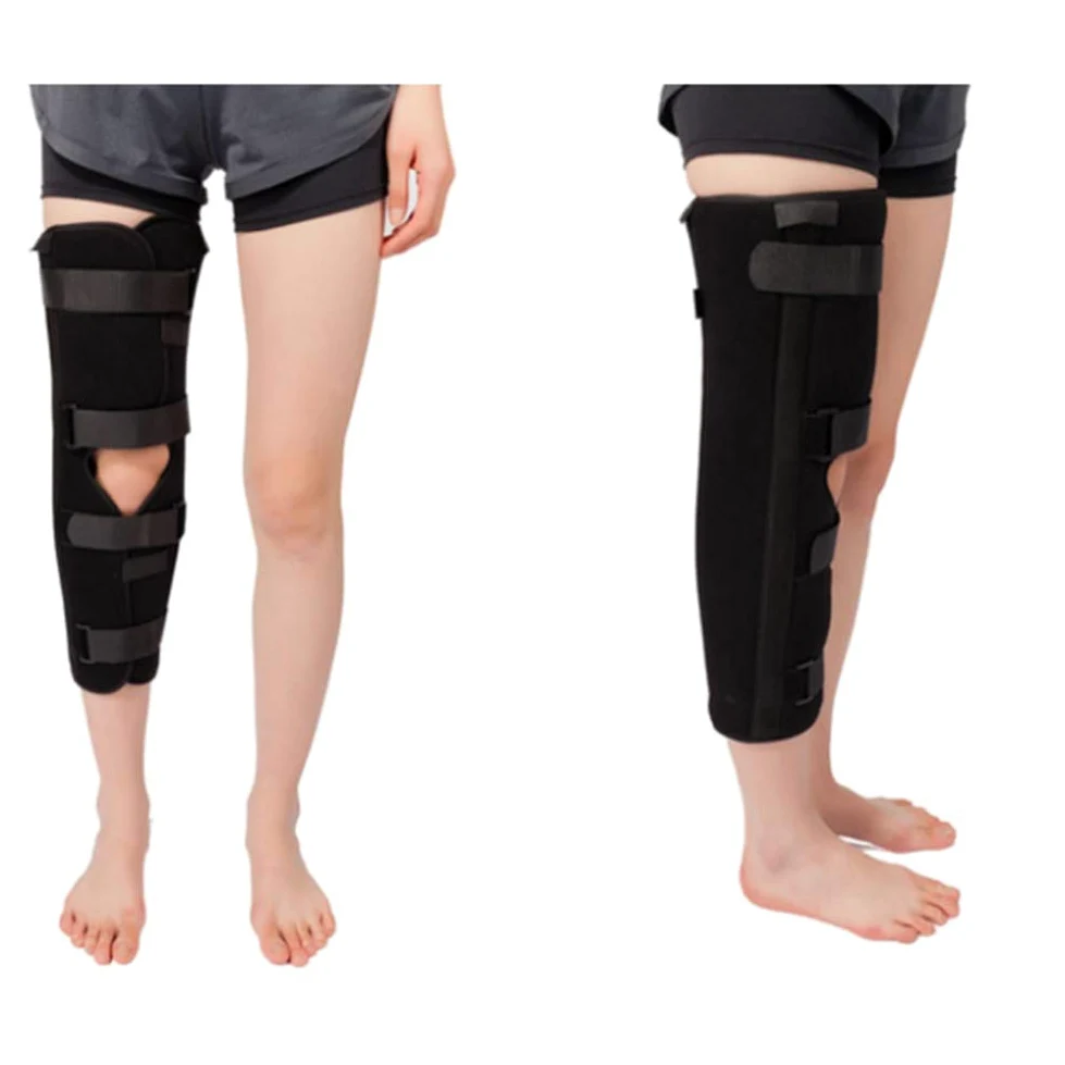 Regulowany Stabilizator Kolana, Orteza Stabilizująca Nogę, Ochraniacz Aktywności, Czarny-Średni,Black-M