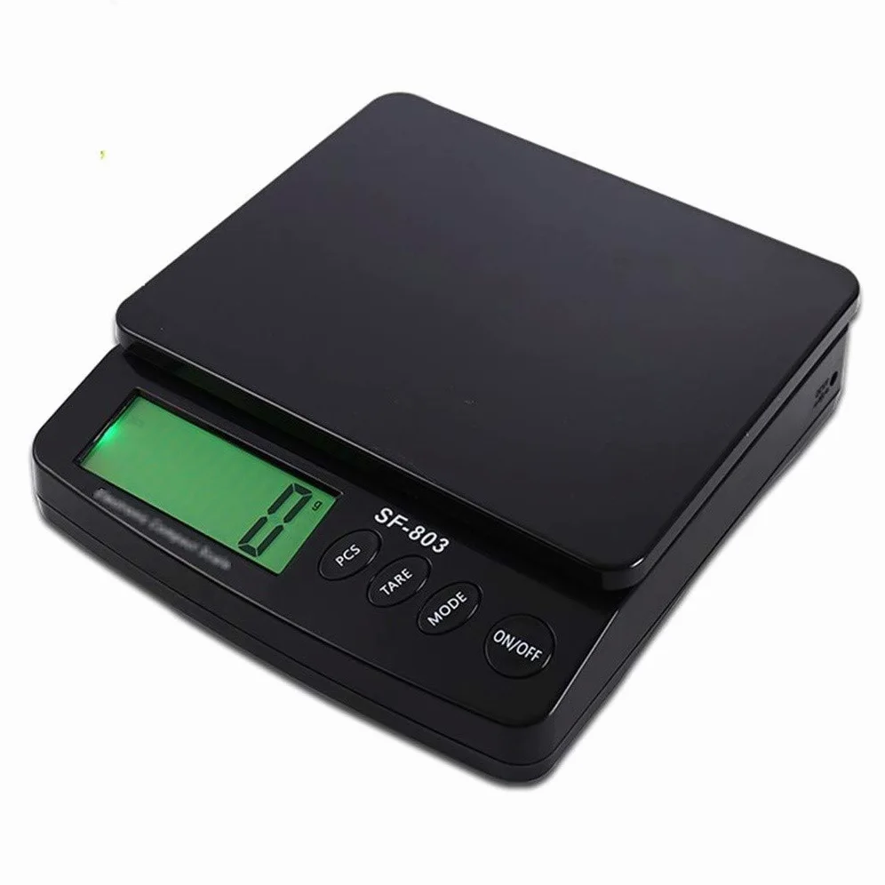 30kg/1g Cyfrowa elektroniczna waga kuchenna Precyzyjna waga do paczek Komercyjna waga platformowa Wielofunkcyjna Gotowanie Pieczenie Ważenie owoców (kolor: czarny) (biały)