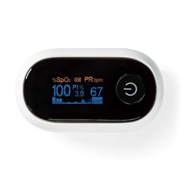 SmartLife Pulsoximeter | Bluetooth | OLED-Anzeige | Akustischer Alarm/Anti-Bewegungsstörungen/Hochpräziser Sensor/Perfusionsindex/Pulsfrequenz/Sauerstoffsättigung (SpO2) | Weiss