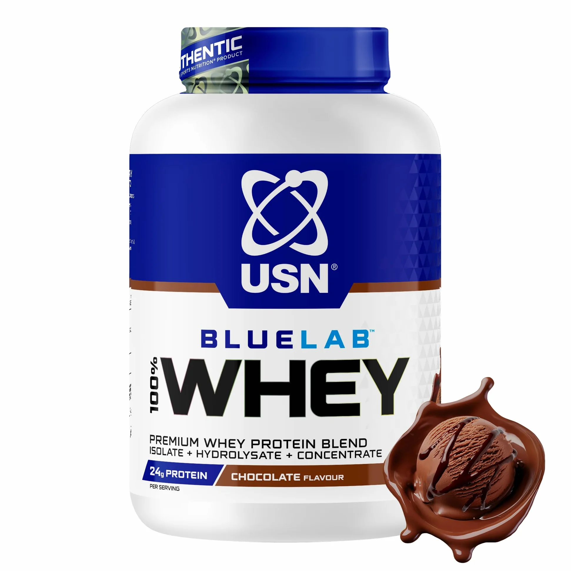 USN Blue Lab Whey (2000g) Chocolate - Białka - Mieszanka białek serwatkowych