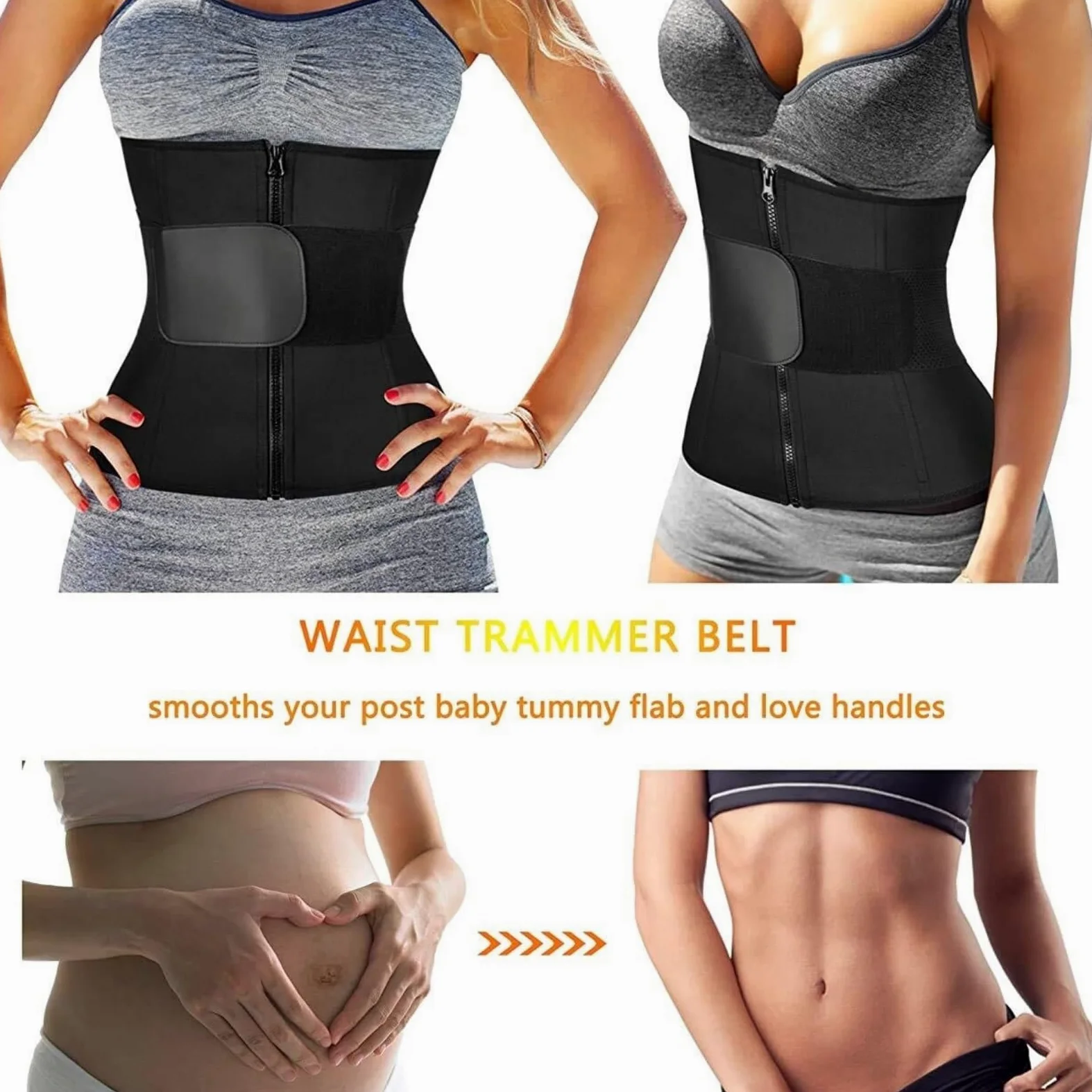 Podparcie Lędźwiowe Pas Do Ćwiczeń Talii, Kontrola Brzucha, Gorset Wyszczuplający, Trymer, Sauna, Pot, Modelujący Sylwetkę, Trening Pas Biodrowy(3XL)