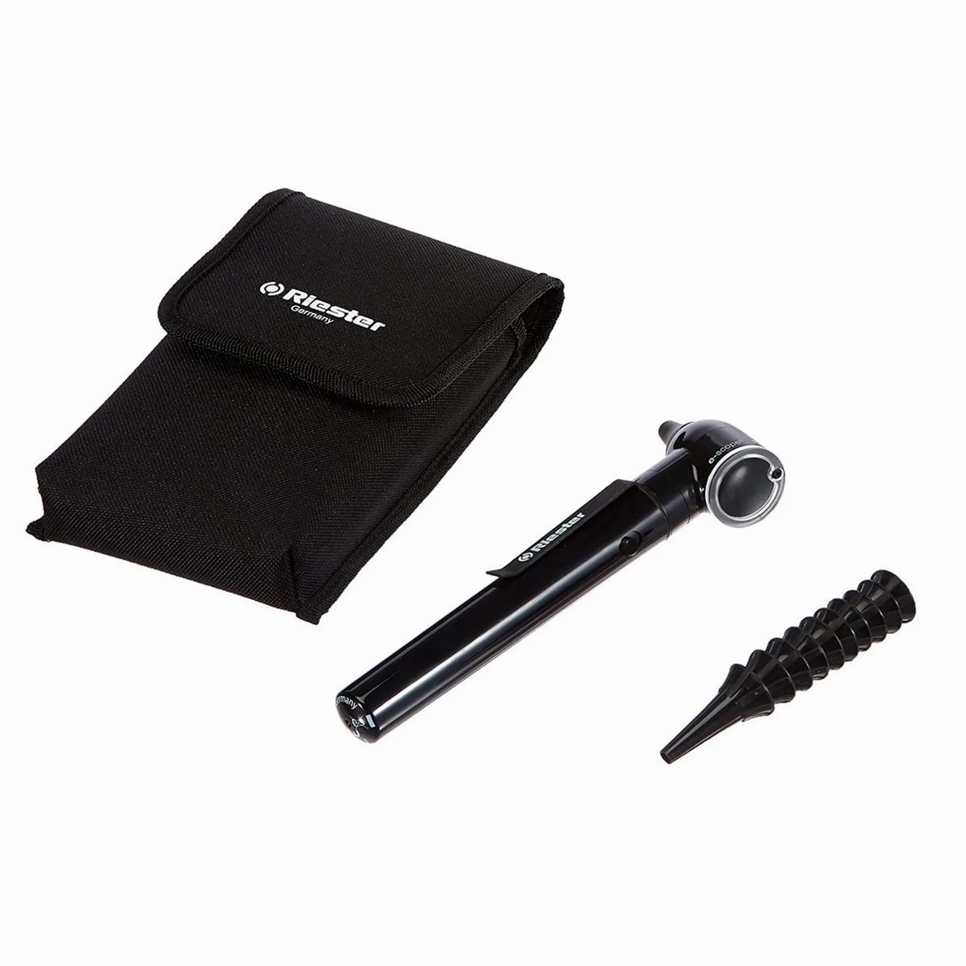 Riester - E-skop Xenon Otoscope 2,5V, z bezpośrednim podświetleniem ksenonowym, w saszetce, czarny, 31550