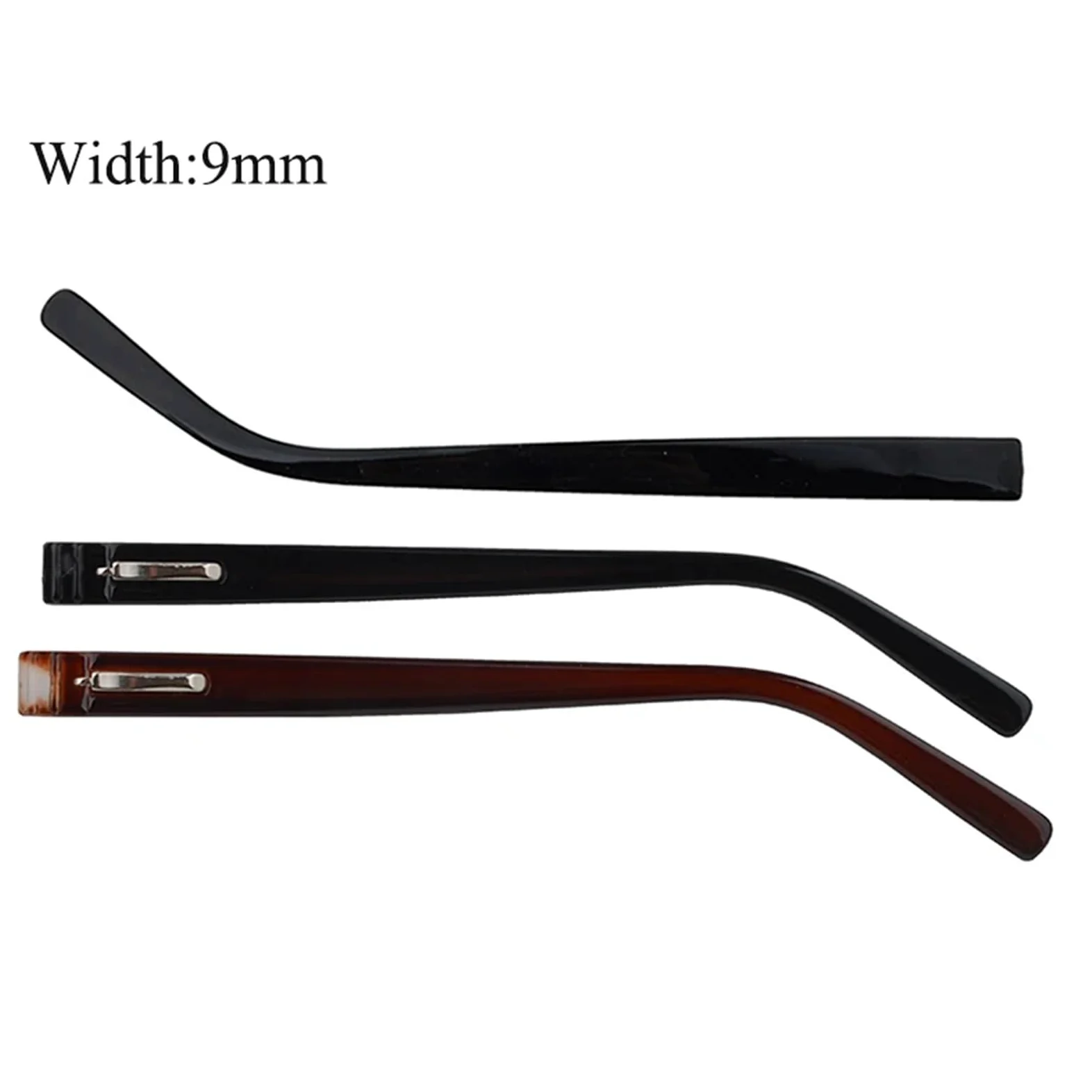 2 pary 9mm PC okulary sprężynowe zausznik Flex plastikowa końcówka nogawki oprawki optyczne części do naprawy okularów(Sp009 Various Color)