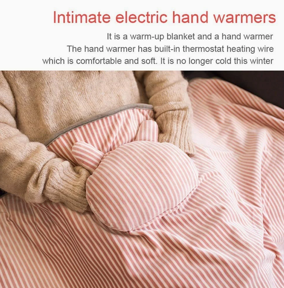 Heatg USB Drkg Heatg koc koc elektryczny zmywalna flanelowa na kolano bezprzewodowy koc podgrzewany szal Wter little surprise