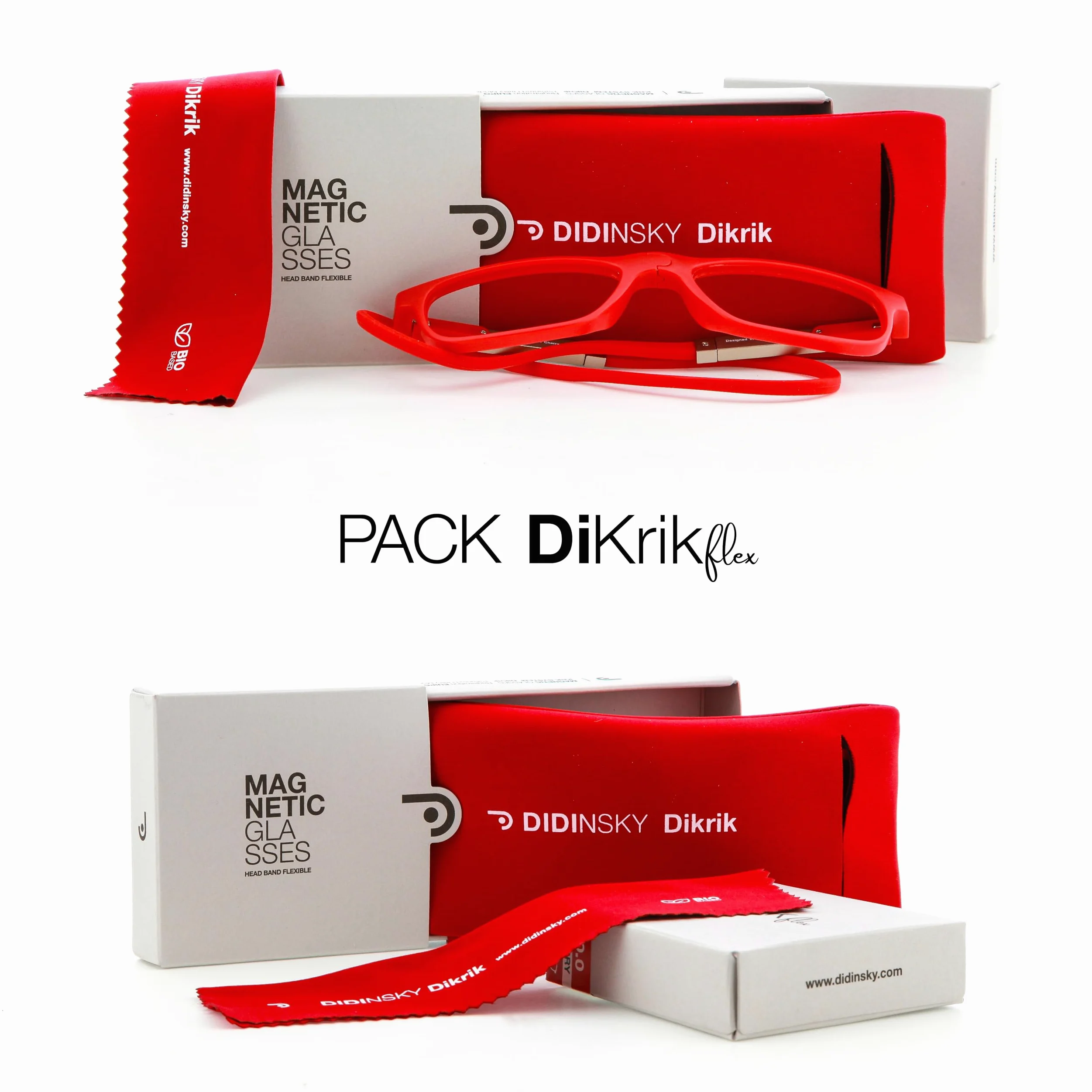 DIDINSKY Okulary prezbitowe z magnesami i filtrem niebieskiego światła. Magnetyczne okulary do czytania dla mężczyzn i kobiet z soczewkami antyrefleksyjnymi. Indigo 0.0 - DIKRIK FLEX UFFIZI, Indygo,