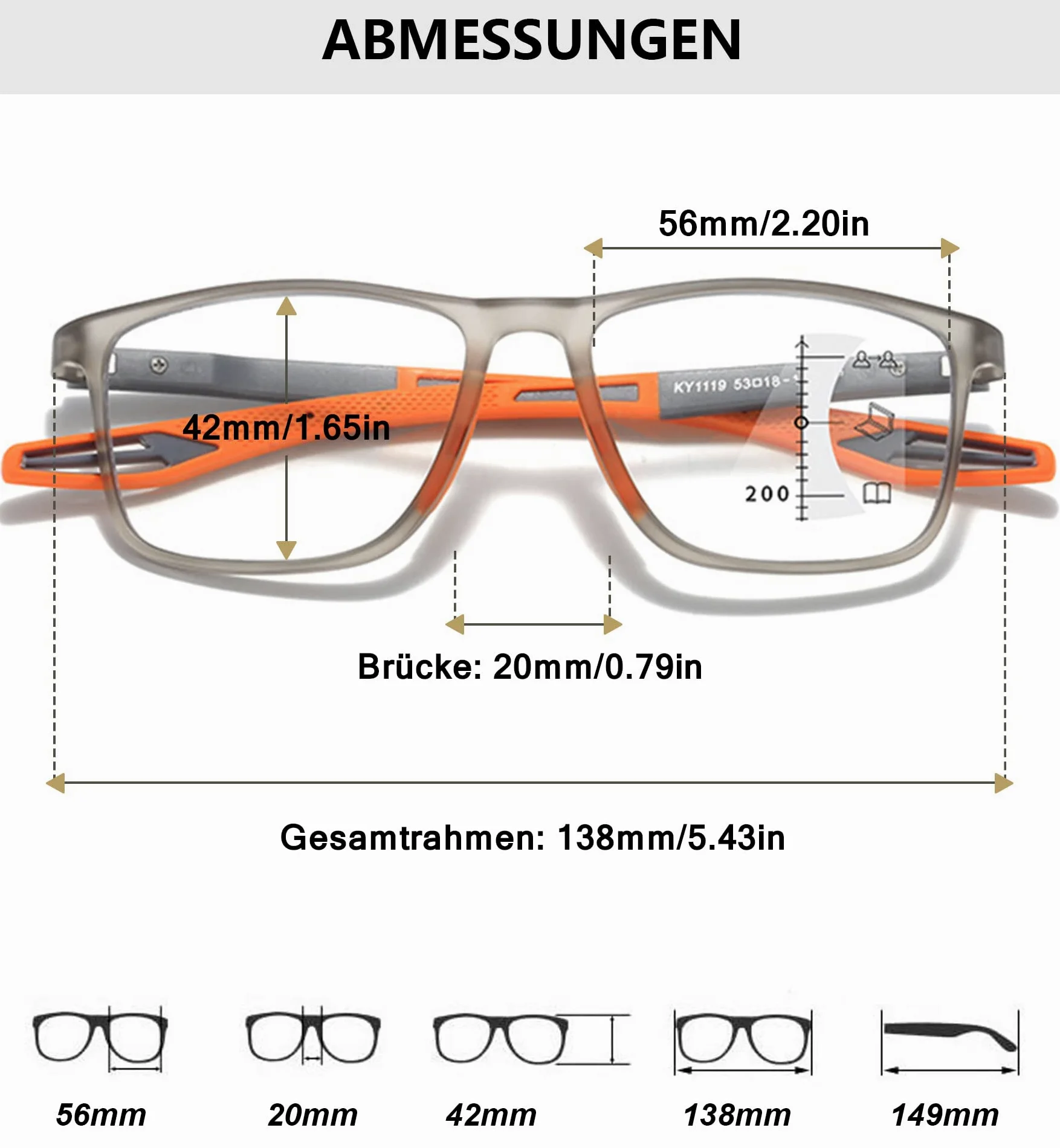 Fotochromowe okulary przeciwsłoneczne do czytania męskie damskie progresywne wieloogniskowe okulary przeciwsłoneczne do czytania sportowe prostokątne lekkie okulary blokujące niebieskie światło (Colo