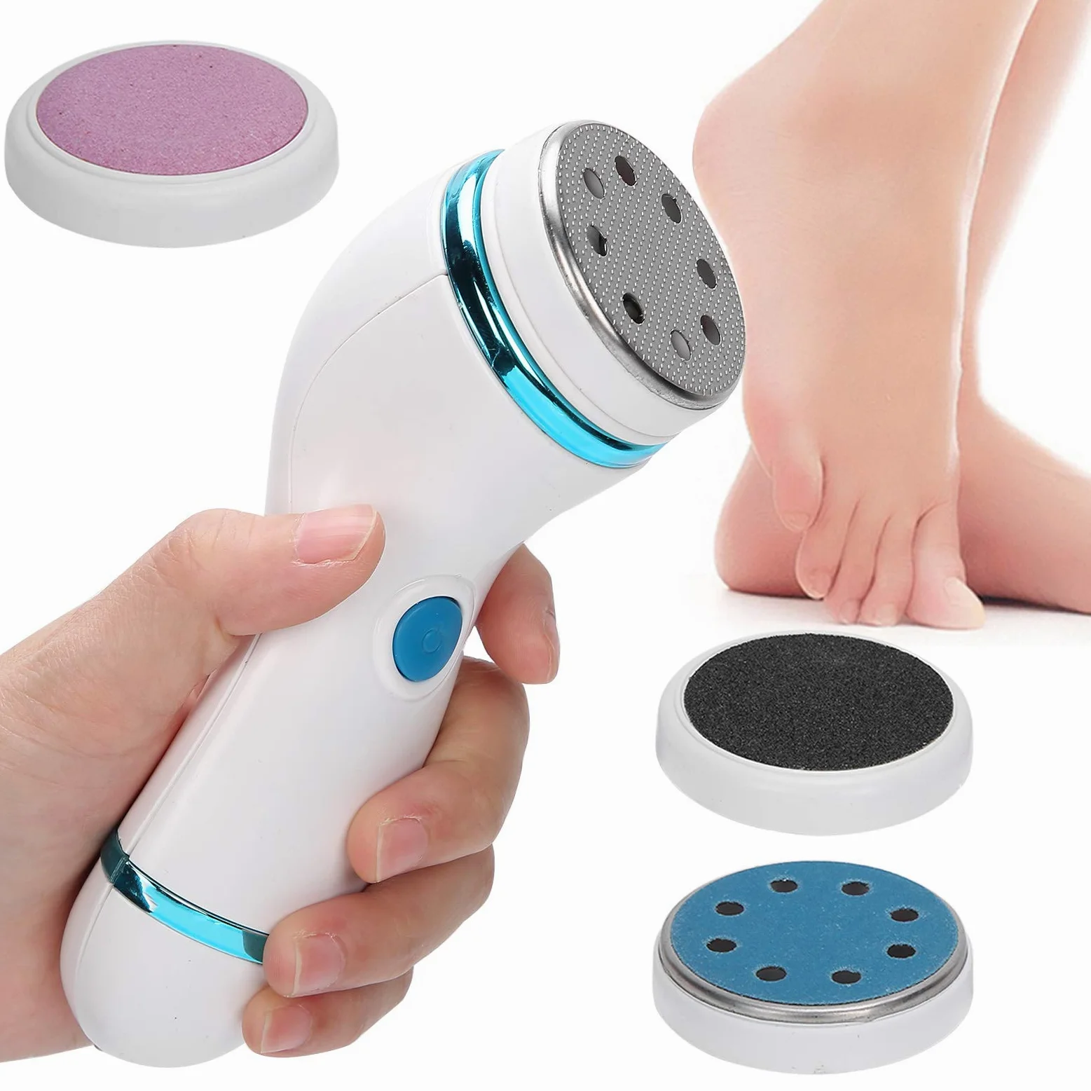 Elektryczne narzędzie do pedicure Pielęgnacja stóp Pilnik do stóp Szlifierka do stóp Środek do usuwania martwego naskórka Niebieski USB Akumulator do martwej twardej pękniętej Suchej skóry Idealna p