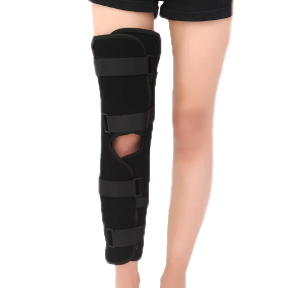 Regulowany Stabilizator Kolana, Orteza Stabilizująca Nogę, Ochraniacz Aktywności, Czarny-Średni,Black-M