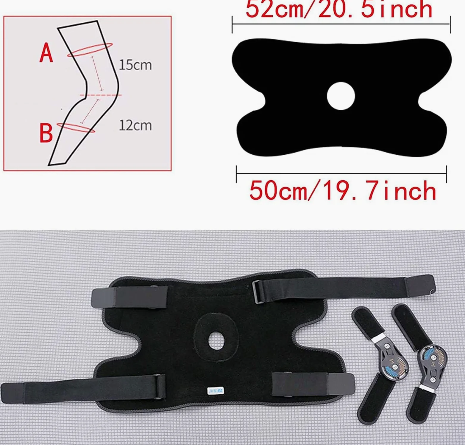 Stabilizator kolana na zawiasach na zawiasach stabilizator kolana zawias immobilizer kolana dla mężczyzn i kobiet samoregulujący stabilizator kolana jeden rozmiar pasuje do większości
