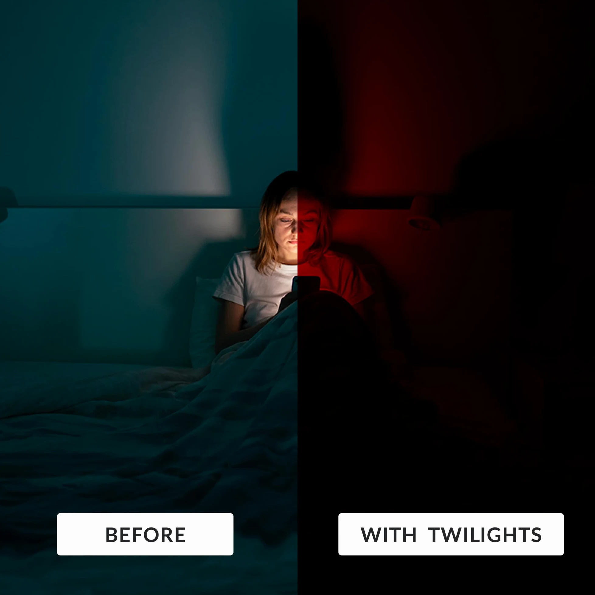 TrueDark Okulary Twilights Fitovers blokujące niebieskie światło w celu zmniejszenia zmęczenia oczu i odblasku UV - dla lepszego snu, dla mężczyzn i kobiet, ekranu komputera, gier, telewizora, telefonu - okulary Fitover marki Dave Asprey, Czerwony, Rozmia
