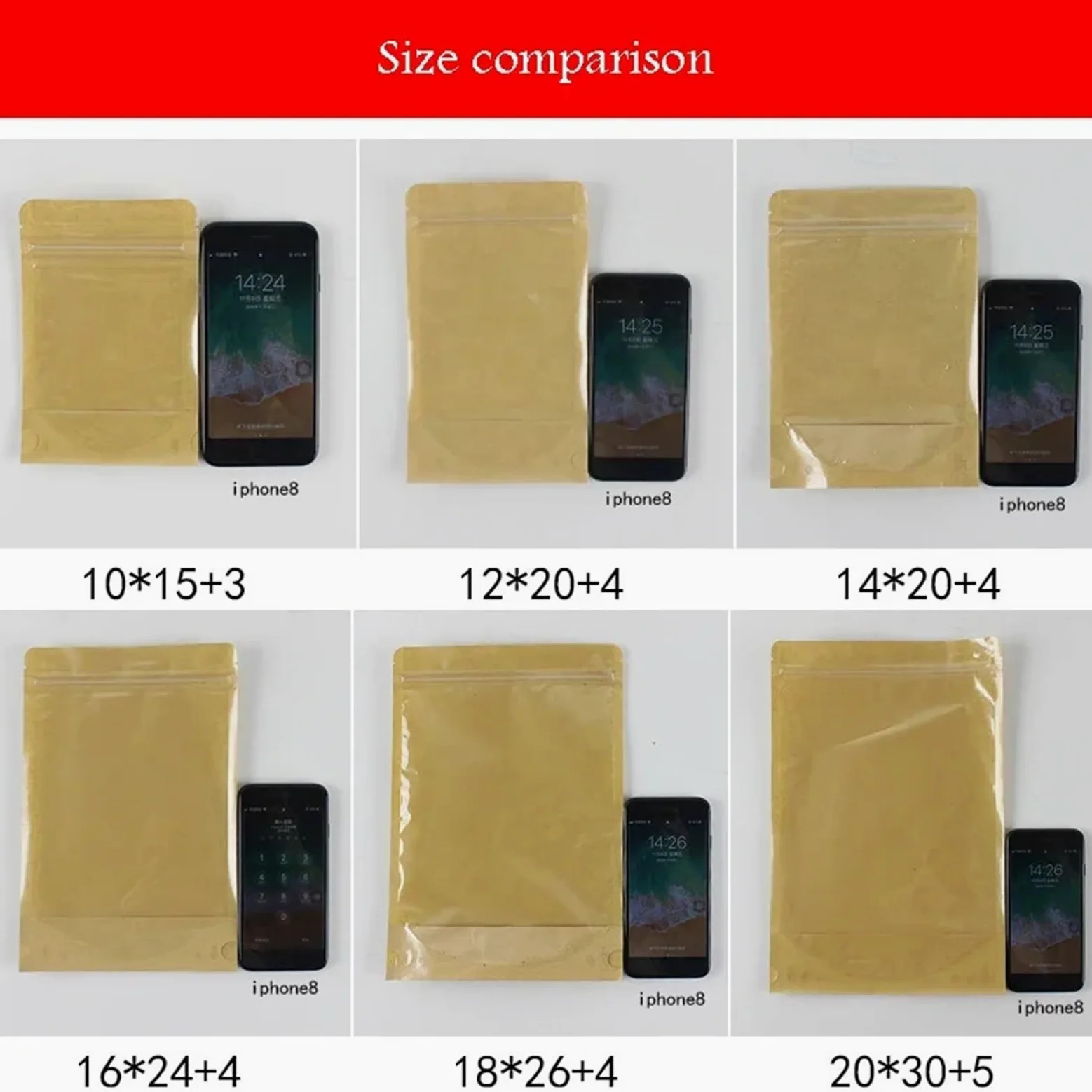 torby strunowe, Przezroczyste torebki strunowe, różne rozmiary, opakowanie 100 szt(10x15x3cm)