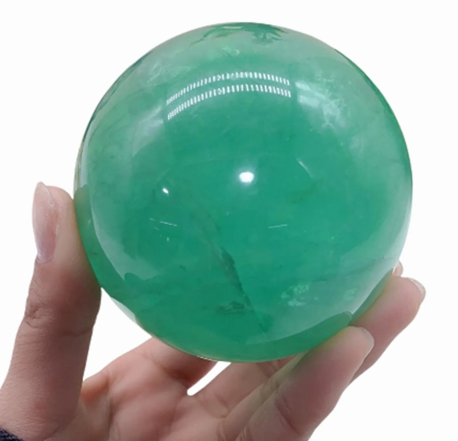 Naturalna Zielona Kula Fluorytu Ozdoby Z Kryształowych Kul Kwarcowa Kamienna Kula Ze Stojakiem Do Uzdrawiania/Wróżenia/Równowagi Czakr/Jogi/Domu/Biura Dekoracja FengShui,45-50mm