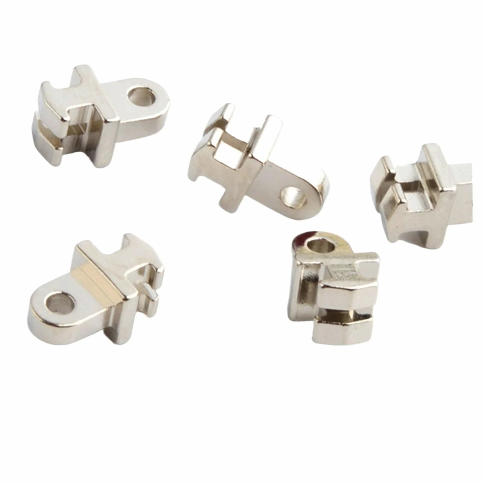 Zawias do okularów, 50 sztuk zębów pojedyncze zawiasy do okularów srebrne różne rozmiary plastikowa uszkodzona stal zastępcza(3.5x1.5mm)